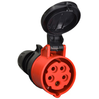 Pin and Sleeve Connector Devices 888-303-NS IEC 60309 Cable Mount Connector, IP44 Rated, 20A 200-415V, 16A 220/380-240/415V, 6H, IEC 309 International Pin and Sleeve Devices 